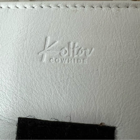 Koltov White Cowhide Wallet Purse Crossbody - Picture 7 of 8